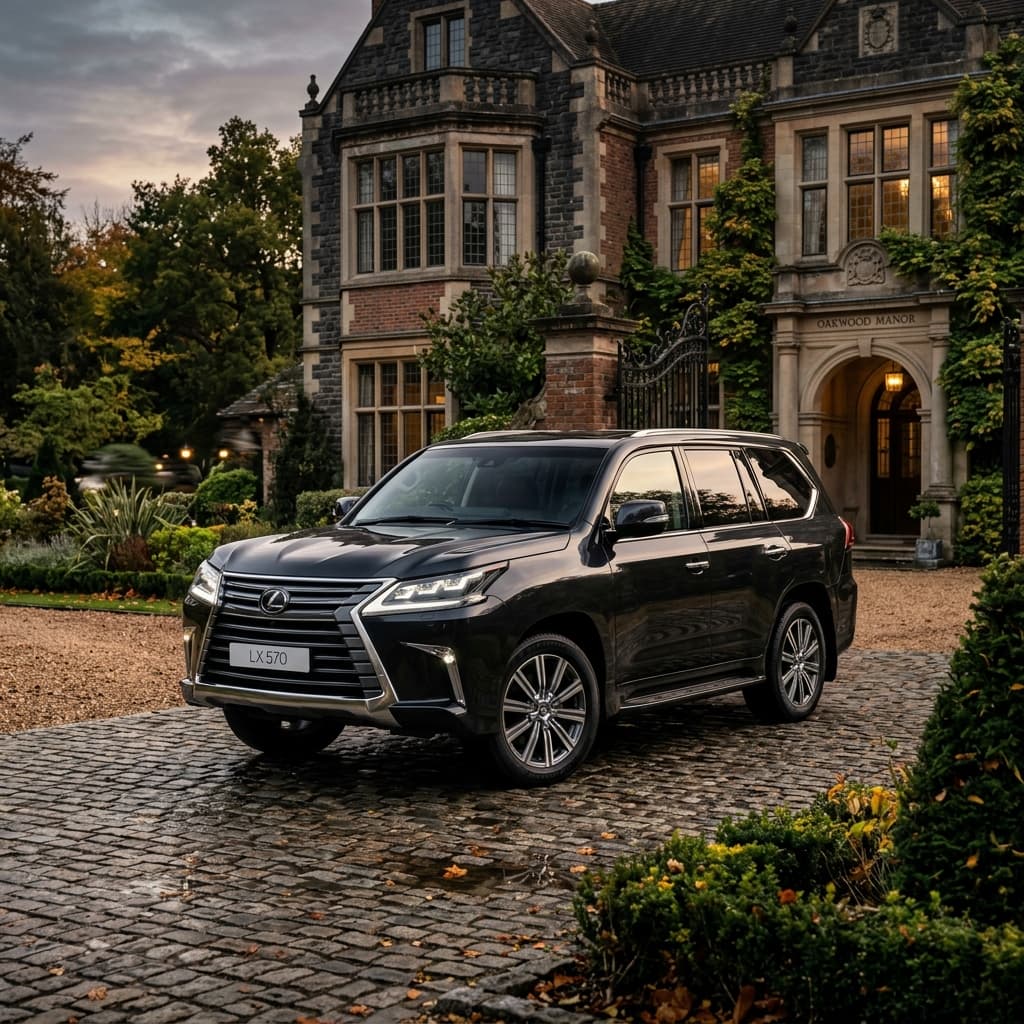 Black Lexus LX 570 full-size luxury SUV