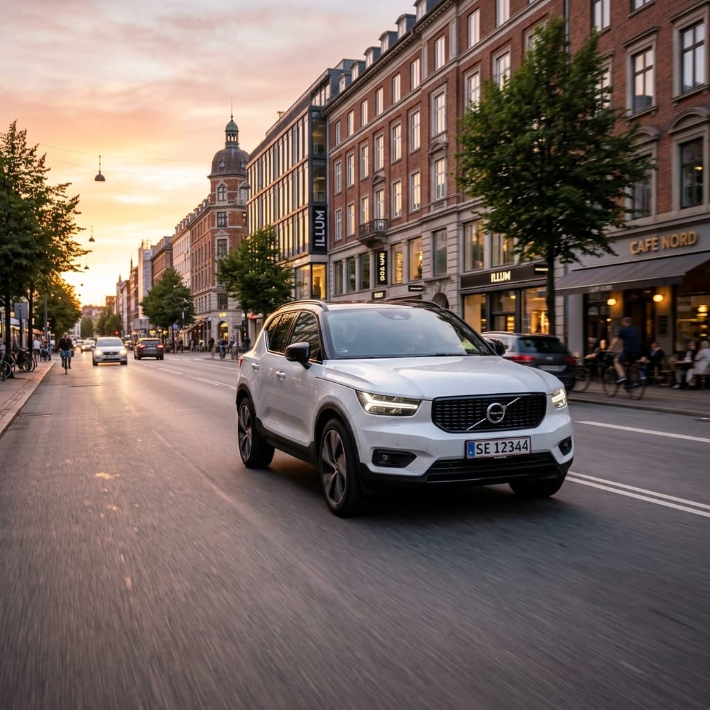 Crystal White Volvo XC40 luxury SUV